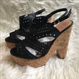 Torrid Laser Cut Out Wedges